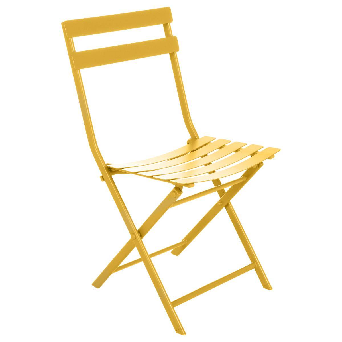 Hesperide - Hesperide - Chaise Greensboro en acier moutarde