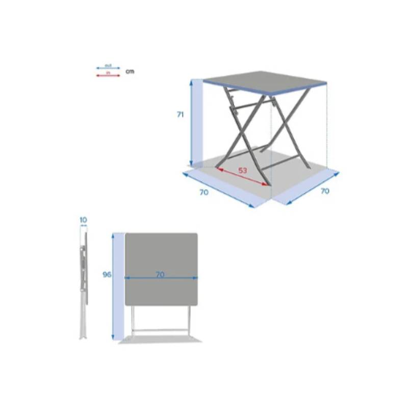 Hesperide - Hesperide - Table Greensboro carrée groseille L70 x l70 x H71 cm - Image 4