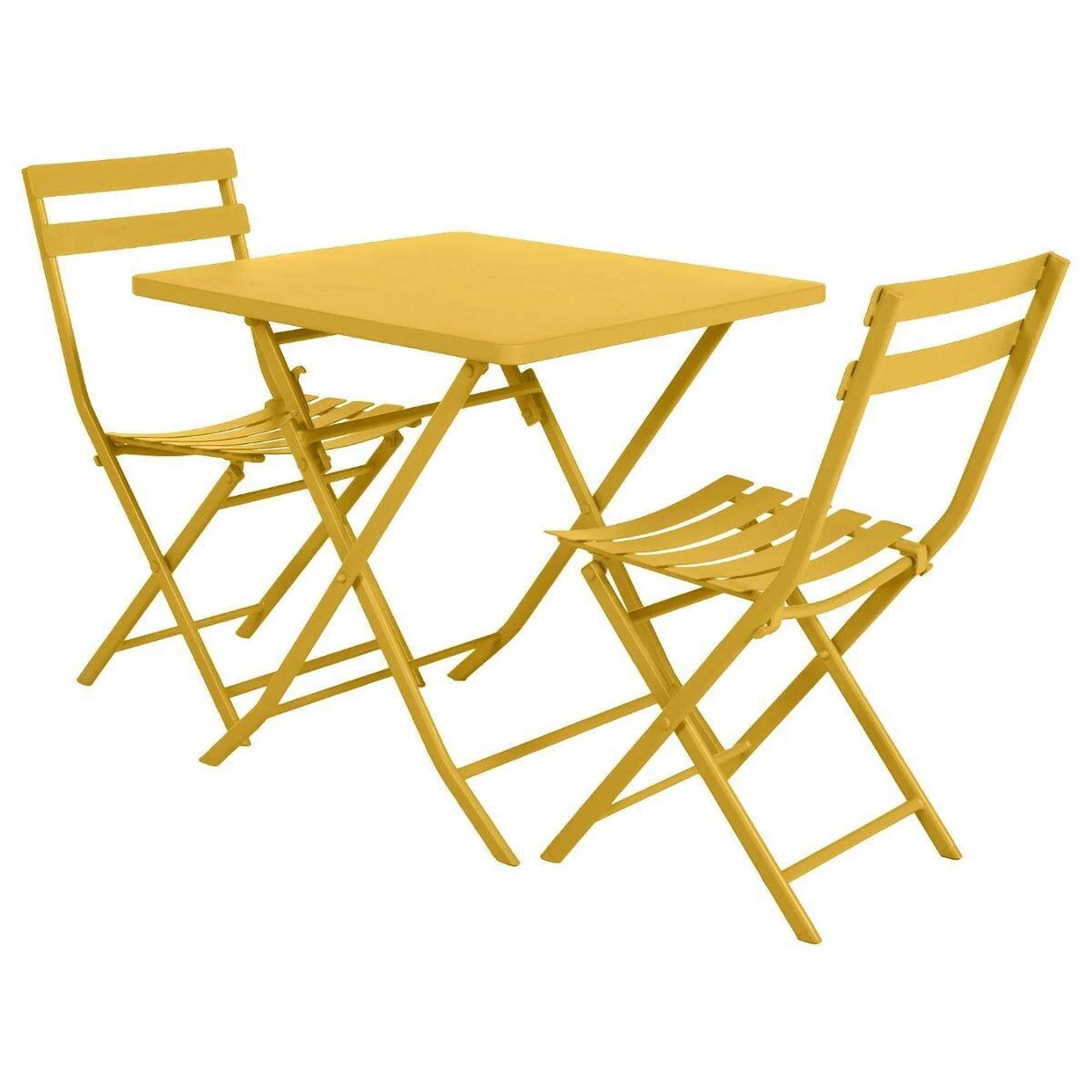 Hesperide - Table de jardin carrée moutarde – HESPERIDE - Image 2
