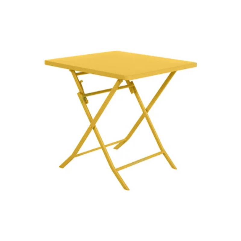 Hesperide - Table de jardin carrée moutarde – HESPERIDE