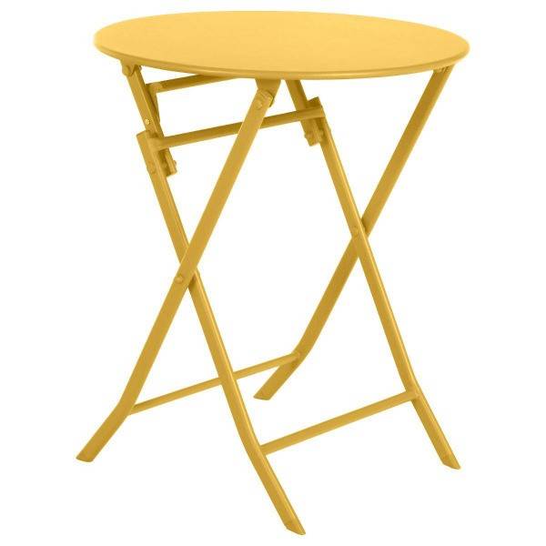Hesperide - Table de jardin ronde moutarde - HESPERIDE