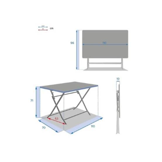 Hesperide - Hesperide - Table Greensboro groseille - L.110 x l.70 x H.71 cm - Image 1
