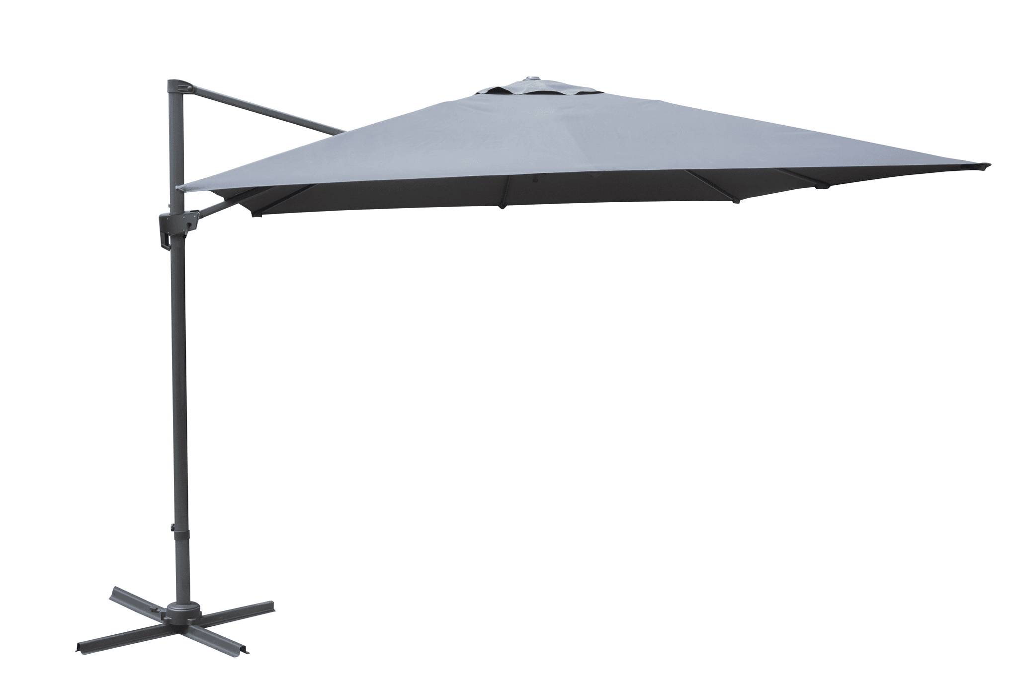 Midi au Soleil - Midi au Soleil - Parasol déporté Parme gris - L300 x l300 cm