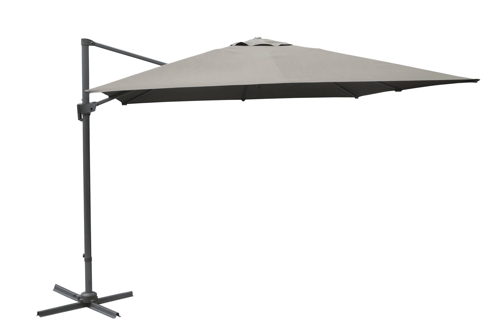 Midi au Soleil - Midi au soleil - Parasol déporté Parme Taupe - L400 x l300 cm
