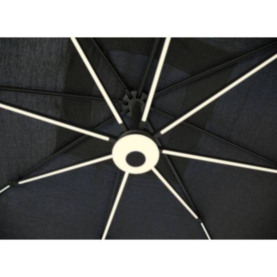 Pro Loisirs - Parasol déporté Aluminium gris - Proloisirs - Image 2