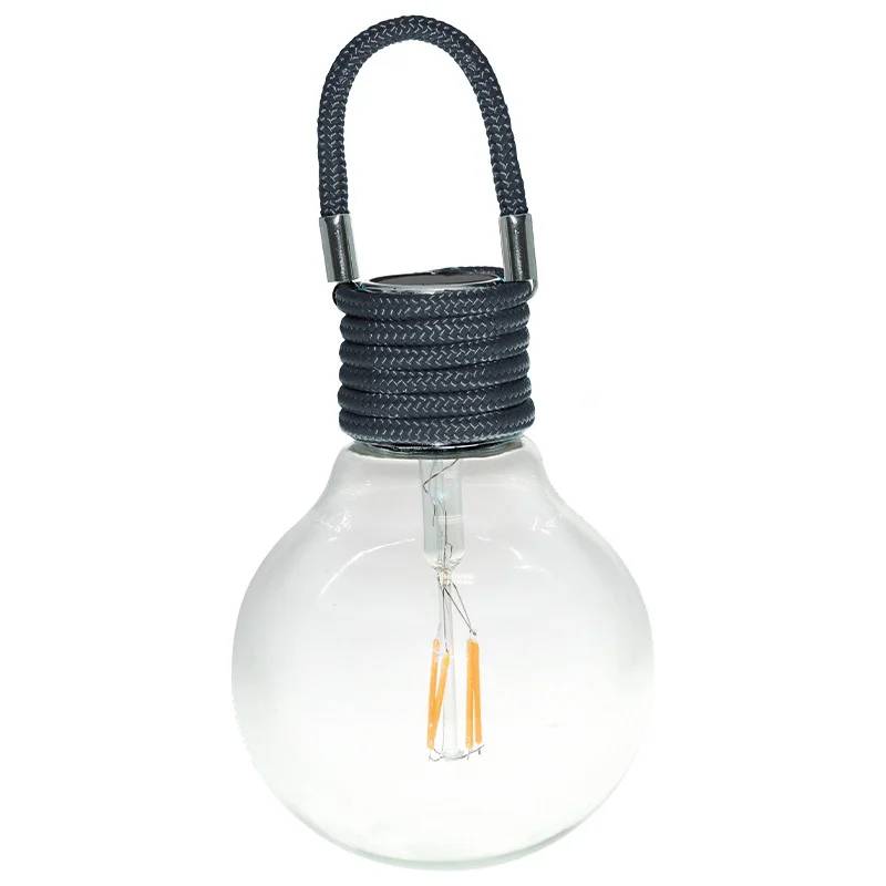 Watt & Home - Ampoule LED solaire design anthracite Ø 11,5 cm H 17 cm - WATT & HOME - Image 1