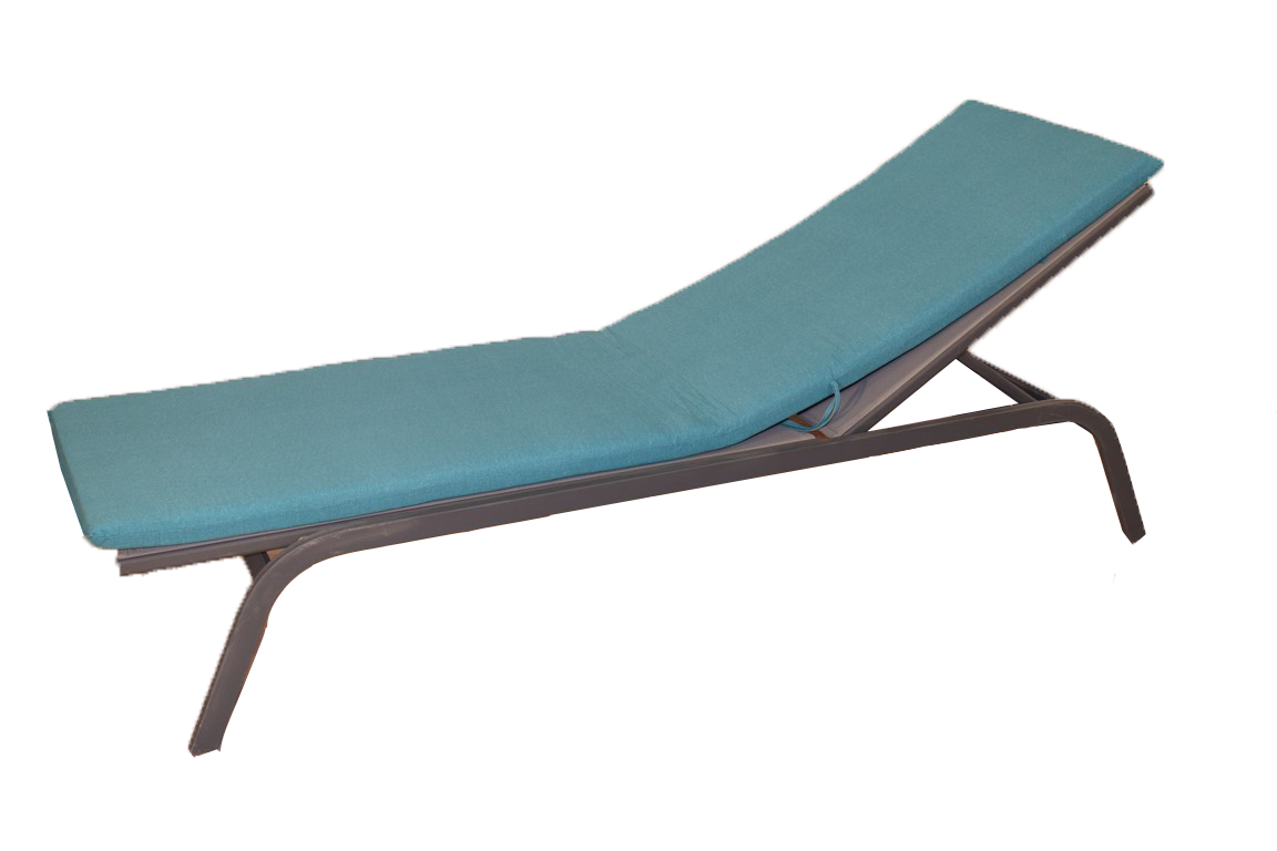 Ecloz - Ecloz - Coussin pour bain de soleil turquoise L.185 x l.55 cm