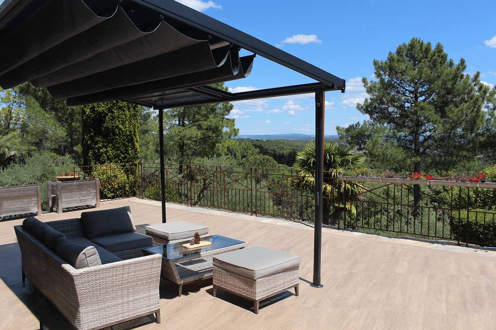 Couleurs du monde - Couleurs du monde - Pergola Odessa gris anthracite L.3 x l.3,60 m - Image 4