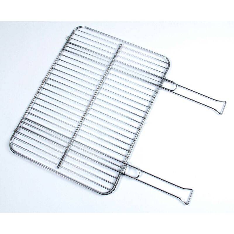 Somagic - Grille barbecue double acier chromé 51 x 38 cm manche bois - SOMAGIC - Image 4