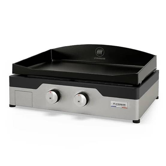 Le Marquier - Plancha gaz 2 feux à poser fonte émaillée Allure 260 Duo Le Marquier - Image 1