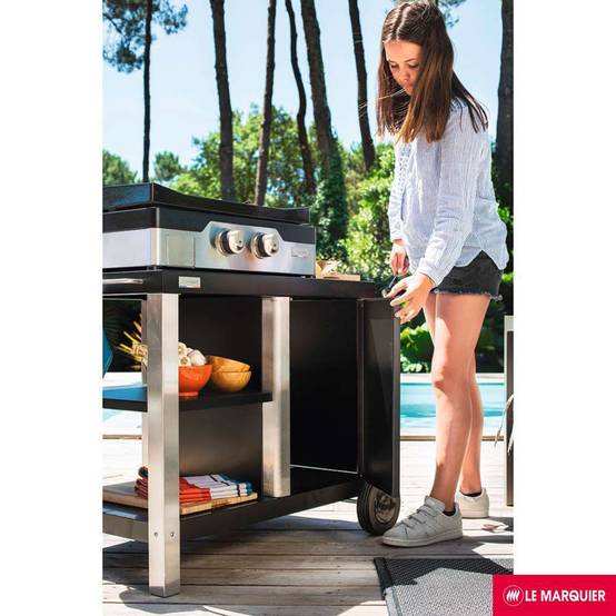 Le Marquier - Plancha gaz 2 feux à poser fonte émaillée Allure 260 Duo Le Marquier - Image 4