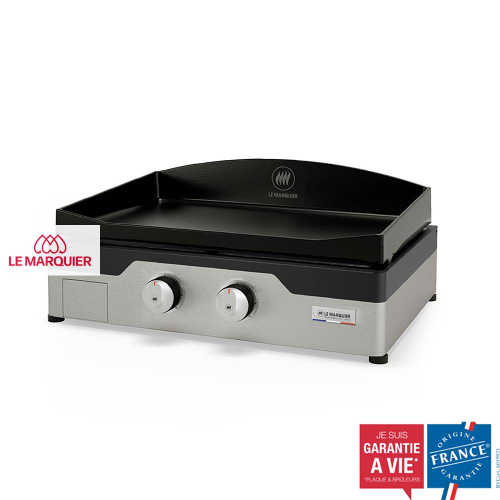 Le Marquier - Plancha gaz 2 feux à poser fonte émaillée Allure 260 Duo Le Marquier - Image 6