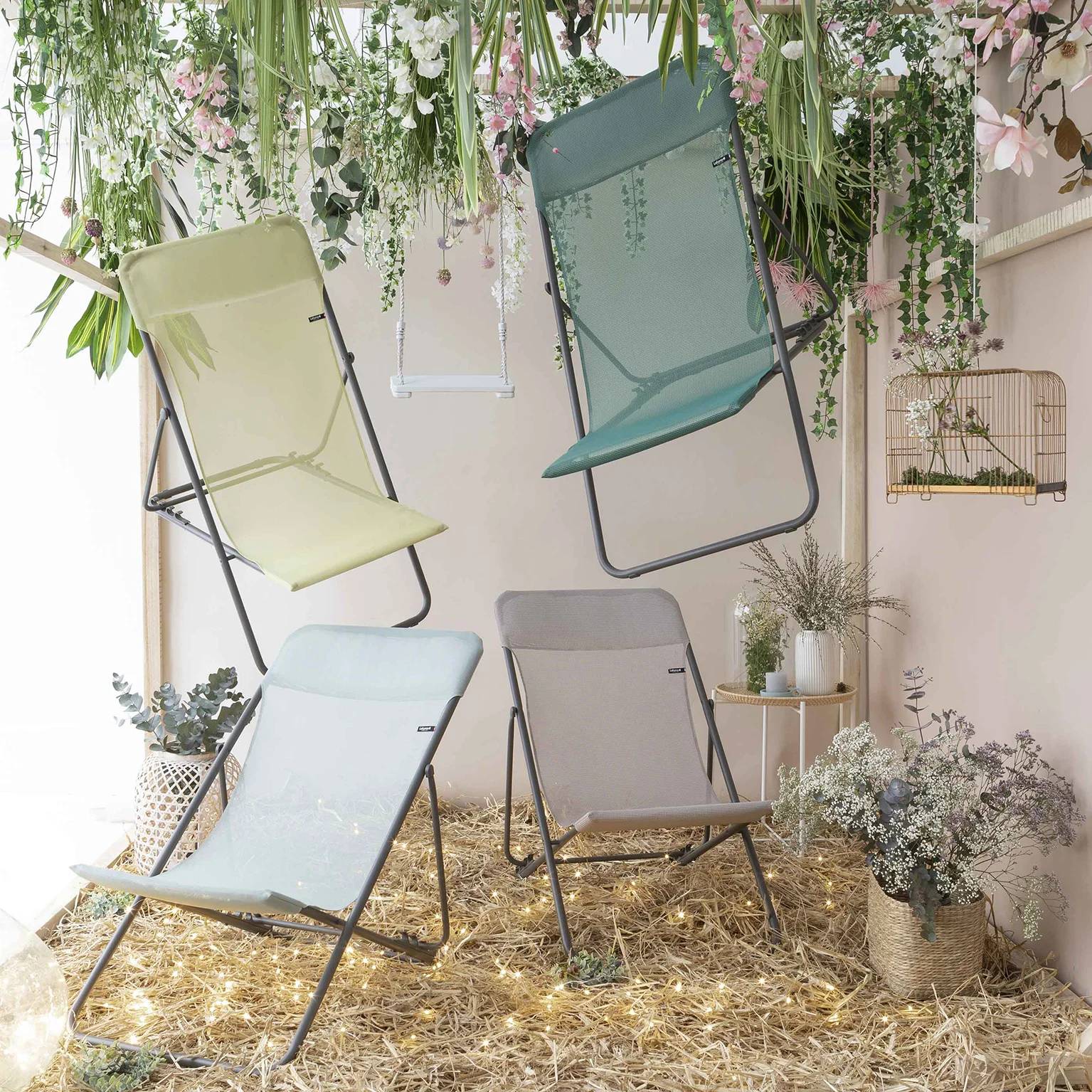 Lafuma-Mobilier - Maxi Transat de jardin acier batyline chlorophyle Lafuma Mobilier - Image 5