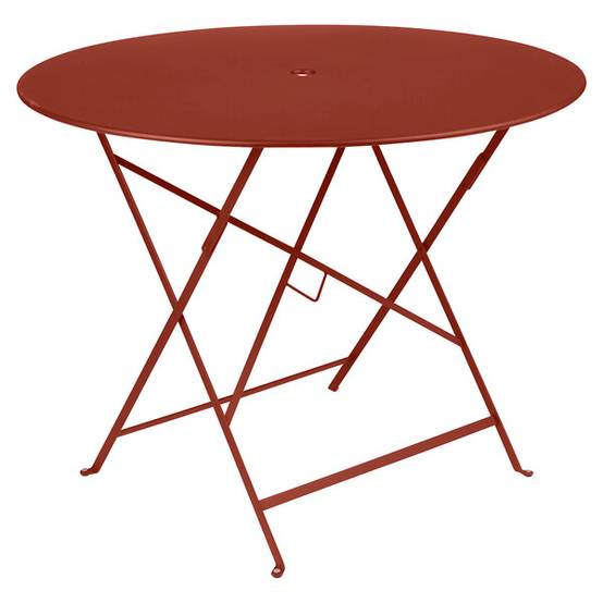 Fermob - Table de jardin ronde pliante acier ocre 4 personnes Bistro Fermob - Image 1