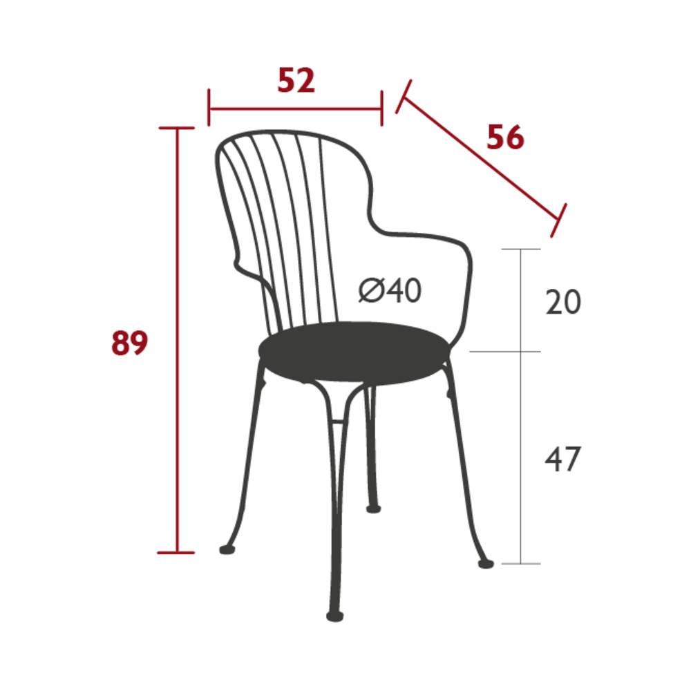 Fermob - Fauteuil de jardin acier carbone Opera Fermob - Image 2