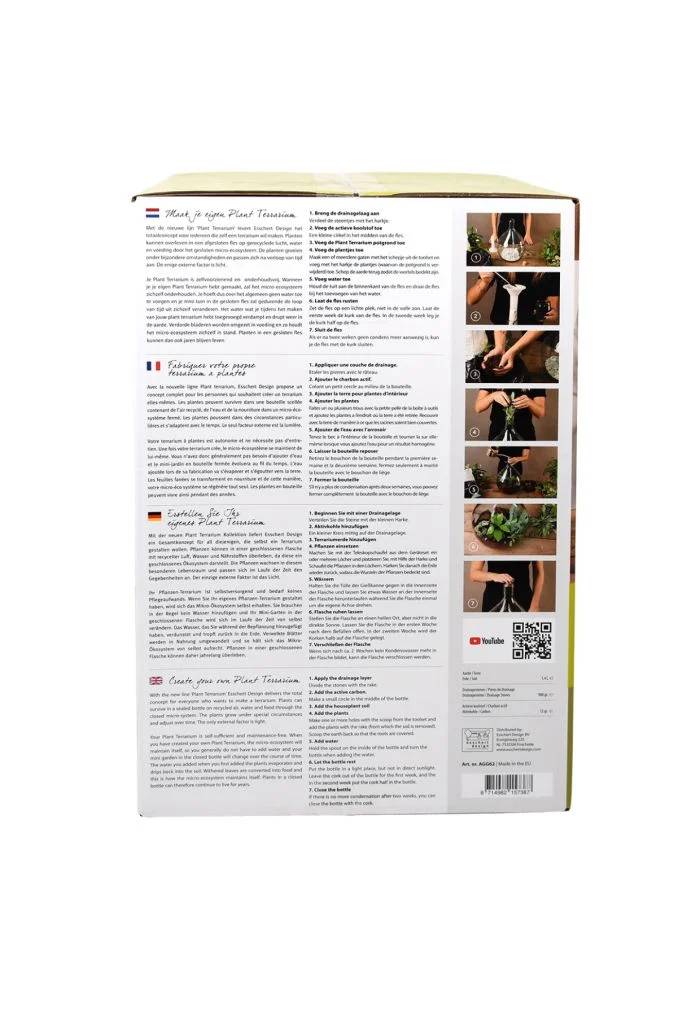 Kit Terrarium Plantes DIY Complet Bouteille Verre Recyclé Transparent 5L - Image 2