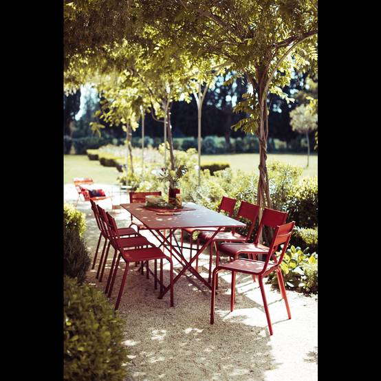 Fermob - Table de jardin rectangulaire pliante acier piment 6 personnes Cargo Fermob - Image 6