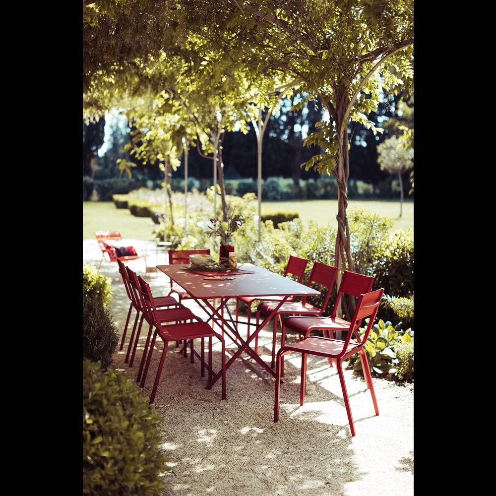 Fermob - Table de jardin rectangulaire pliante acier piment 6 personnes Cargo Fermob - Image 6