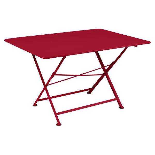 Fermob - Table de jardin rectangulaire pliante acier piment 6 personnes Cargo Fermob