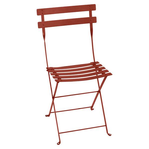 Fermob - Chaise de jardin pliante acier ocre rouge Bistro Fermob - Image 1