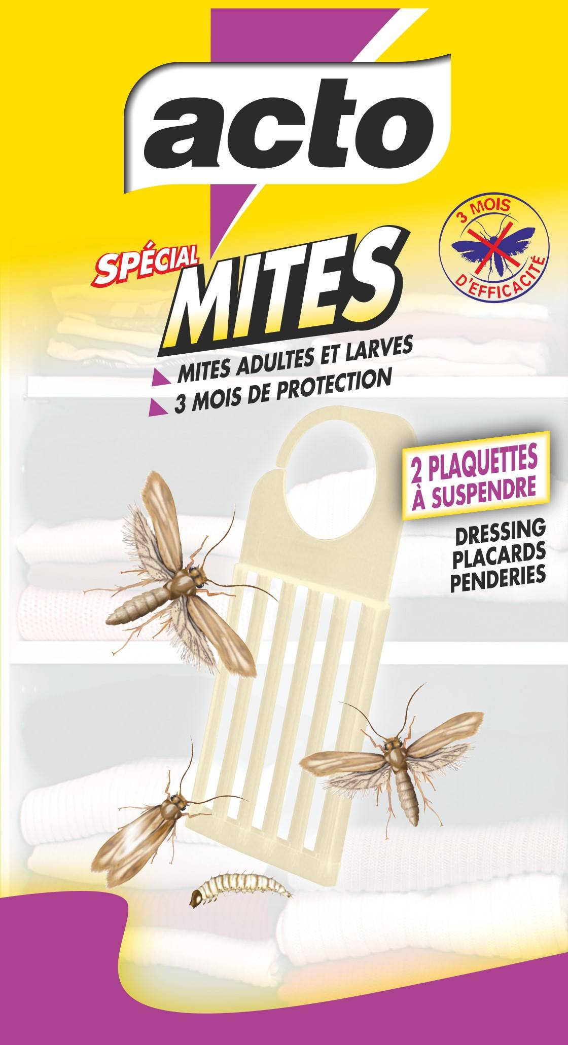 Acto - Acto - 2 plaquettes spéciale mites pour textiles - À suspendre - Image 4