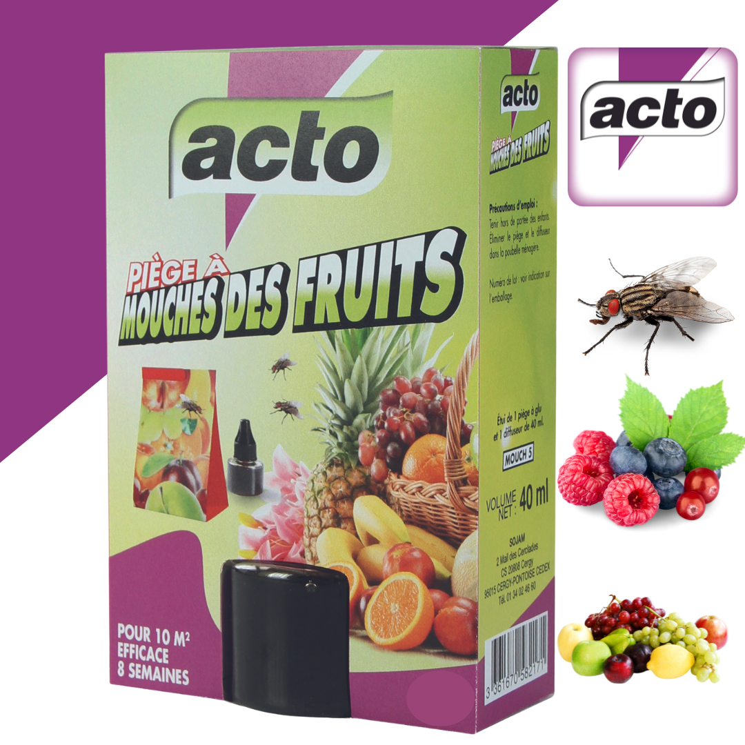 Piège À Mouches Des Fruits Imprégné De Glu Avec Diffuseur Liquide Aromatisé – ACTO - Image 1