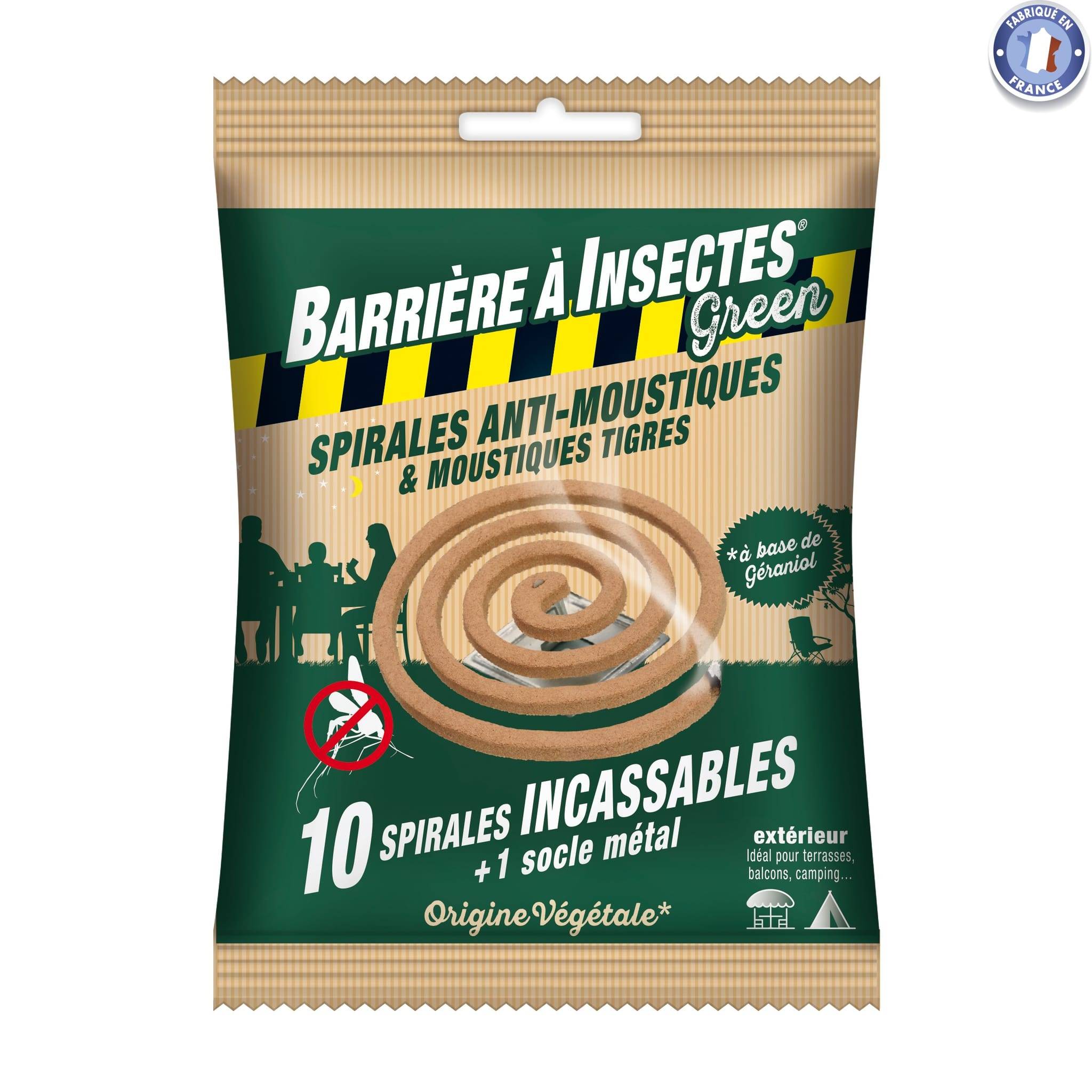 Barrière à insectes Green - Lot de 10 spirales anti-moustiques à base de géraniol - Barrière à insectes green - Image 2