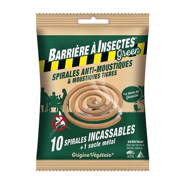 Barrière à insectes Green - Lot de 10 spirales anti-moustiques à base de géraniol - Barrière à insectes green - Image 3