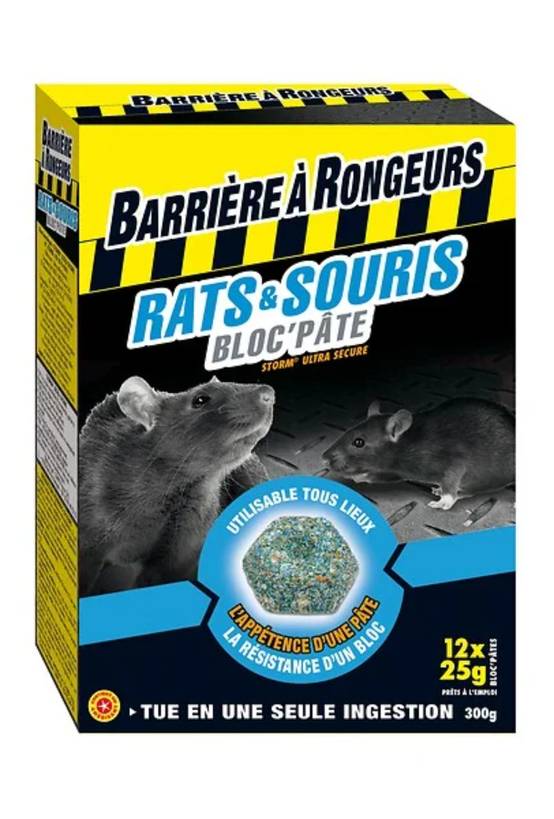 Barrière à rongeurs - Bloc Pâte Appât Rats Et Souris - BARRIERE A INSECTES