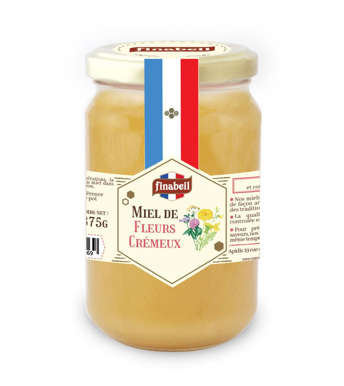 Apidis - Miel crémeux 375 g - Finabeil
