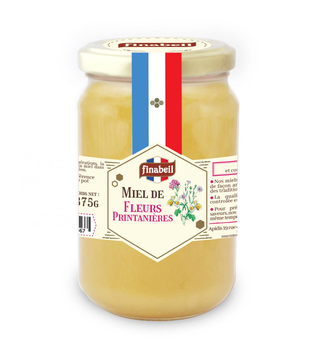 Apidis - Miel de Fleurs Printanières 375 g - Finabeil