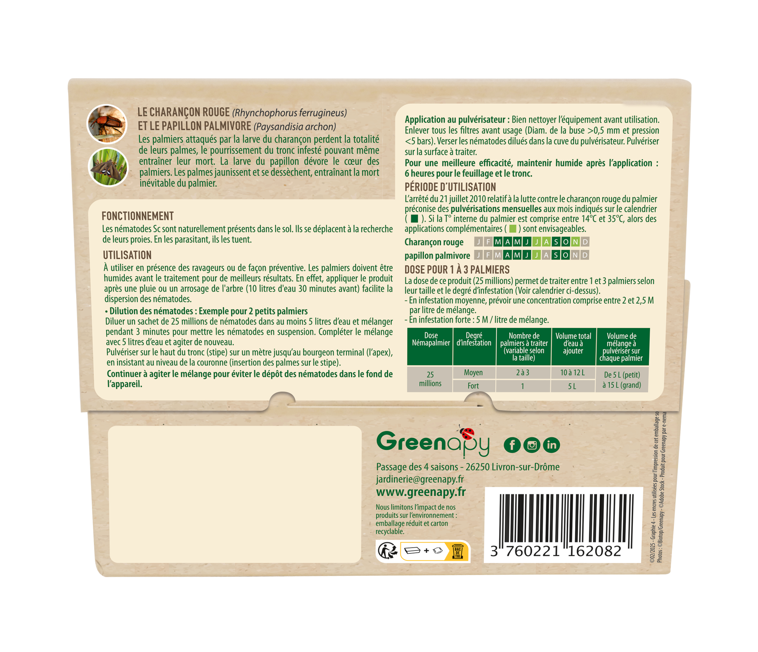 Greenapy - Nématodes utiles spécial ravageurs du palmier Steinernema carpocapsae boîte de 25 millions– Greenapy - Image 8