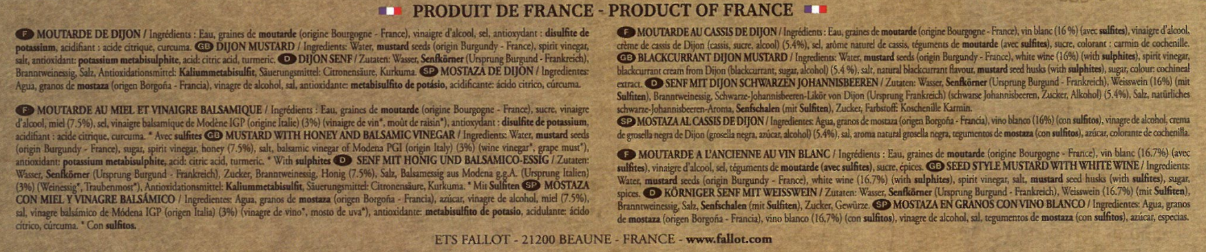 Fallot - Coffret 4 moutardes - Edmont Fallot - Image 2