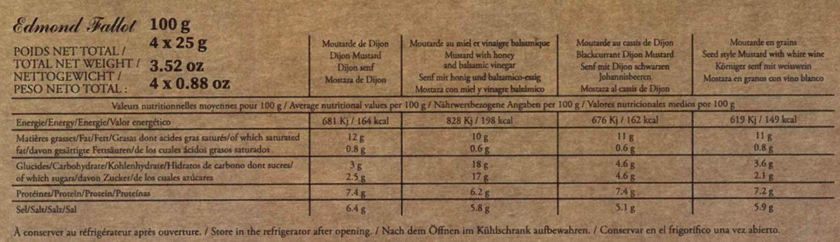 Fallot - Coffret 4 moutardes - Edmont Fallot - Image 3