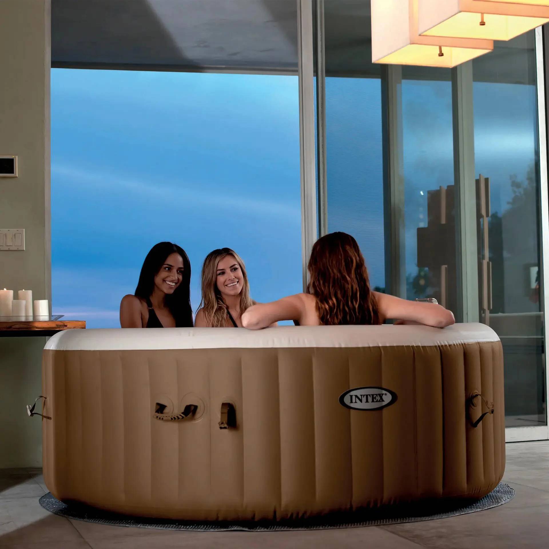 Intex - Spa gonflable Sahara 4 places beige Ø 196 x 71 cm - INTEX - Image 8