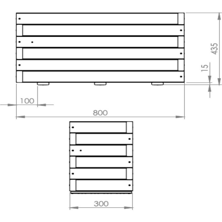 Cerland - Bac à Fleurs Bois Aluminium – Cerland - Image 2