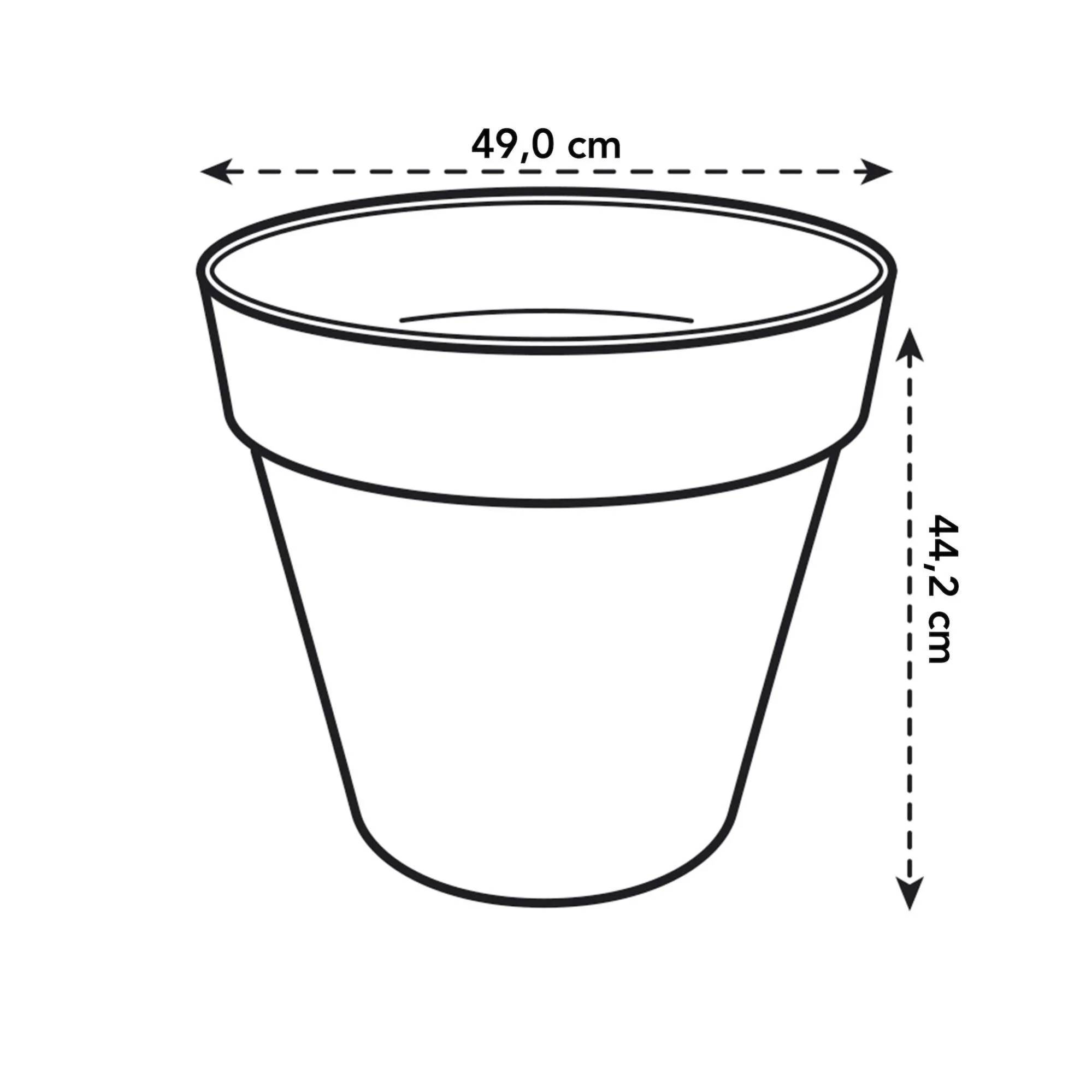 Pot De Fleur Plastique Blanc Ø 50 cm H 44 cm - ELHO - Image 6