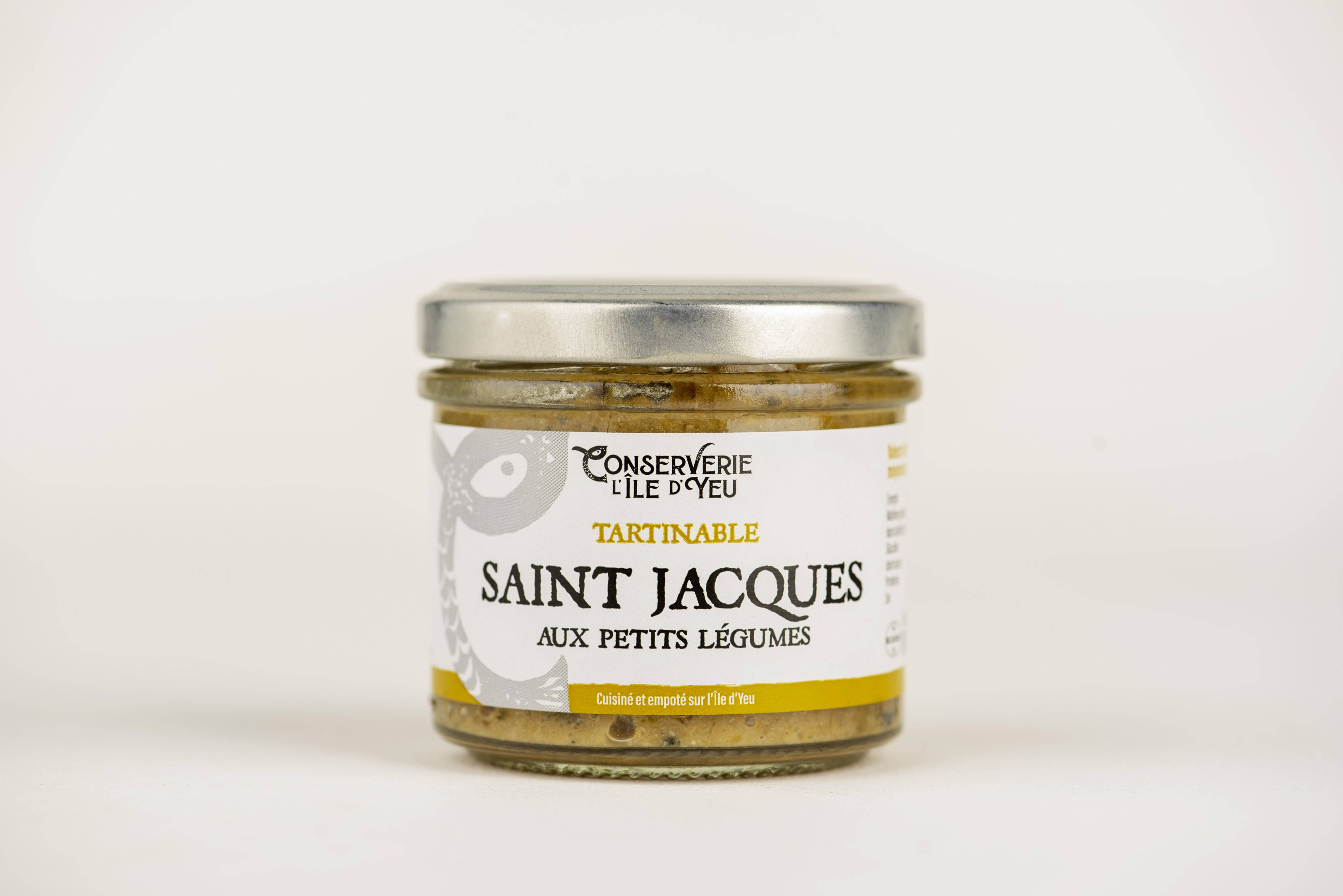Conserverie d Ile d Yeu - Tartinable de Saint-Jacques aux petits légumes 100 g- Conserverie de l'Île d'Yeu