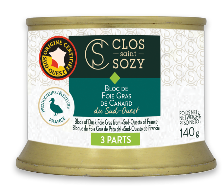 Clos Saint Sozy - Bloc de foie gras de canard du Sud-Ouest 140 g - Clos Saint Sozy