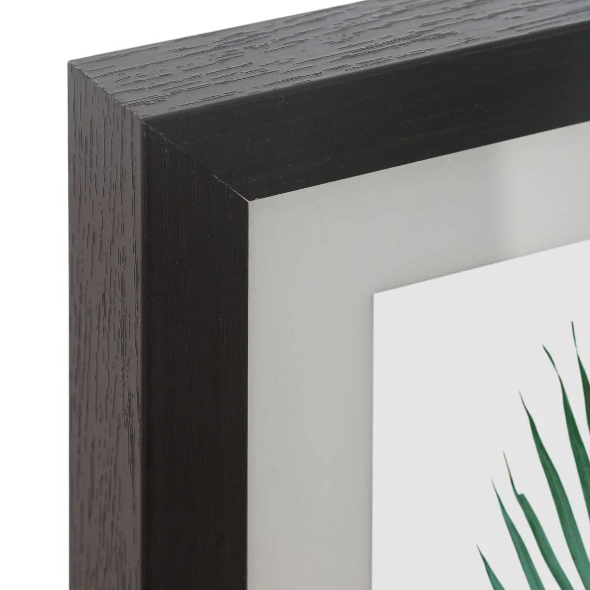 Set de 5 cadres photos bois et verre tropical noir ATMOSPHERA - Image 4