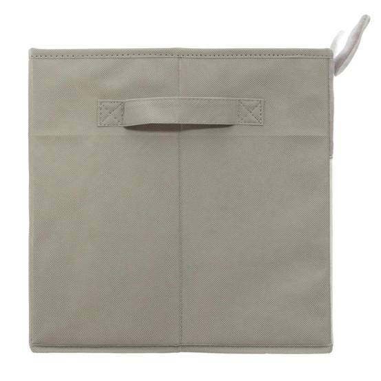 Bac de rangement renard velours gris L 29 cm l 29 cm H 29 cm - ATMOSPHERA - Image 5