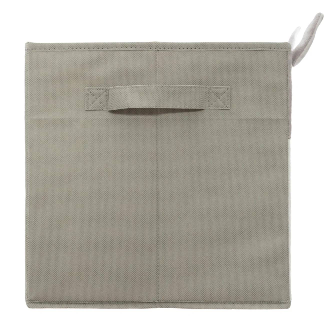 Bac de rangement renard velours gris L 29 cm l 29 cm H 29 cm - ATMOSPHERA - Image 5