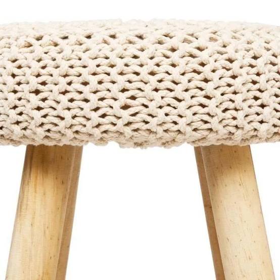 Tabouret Suzette bois coton polyéthylène - ATMOSPHERA - Image 4