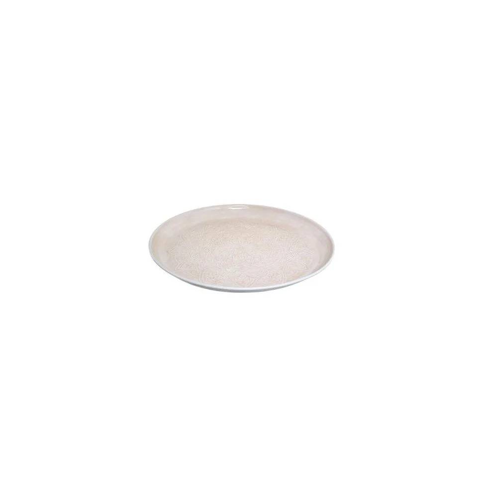 Plateau mandala rond métal multicolore Ø 41 cm - Image 2