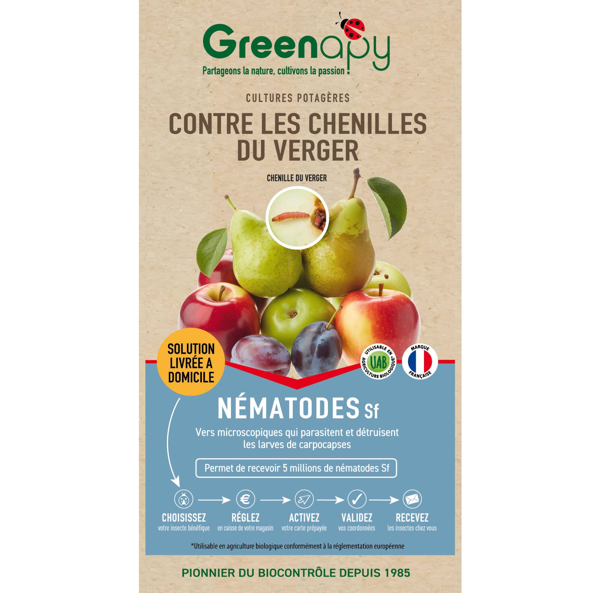 Prépayé nématodes anti-chenilles du verger Sf 5 millions - Biotop - Image 1