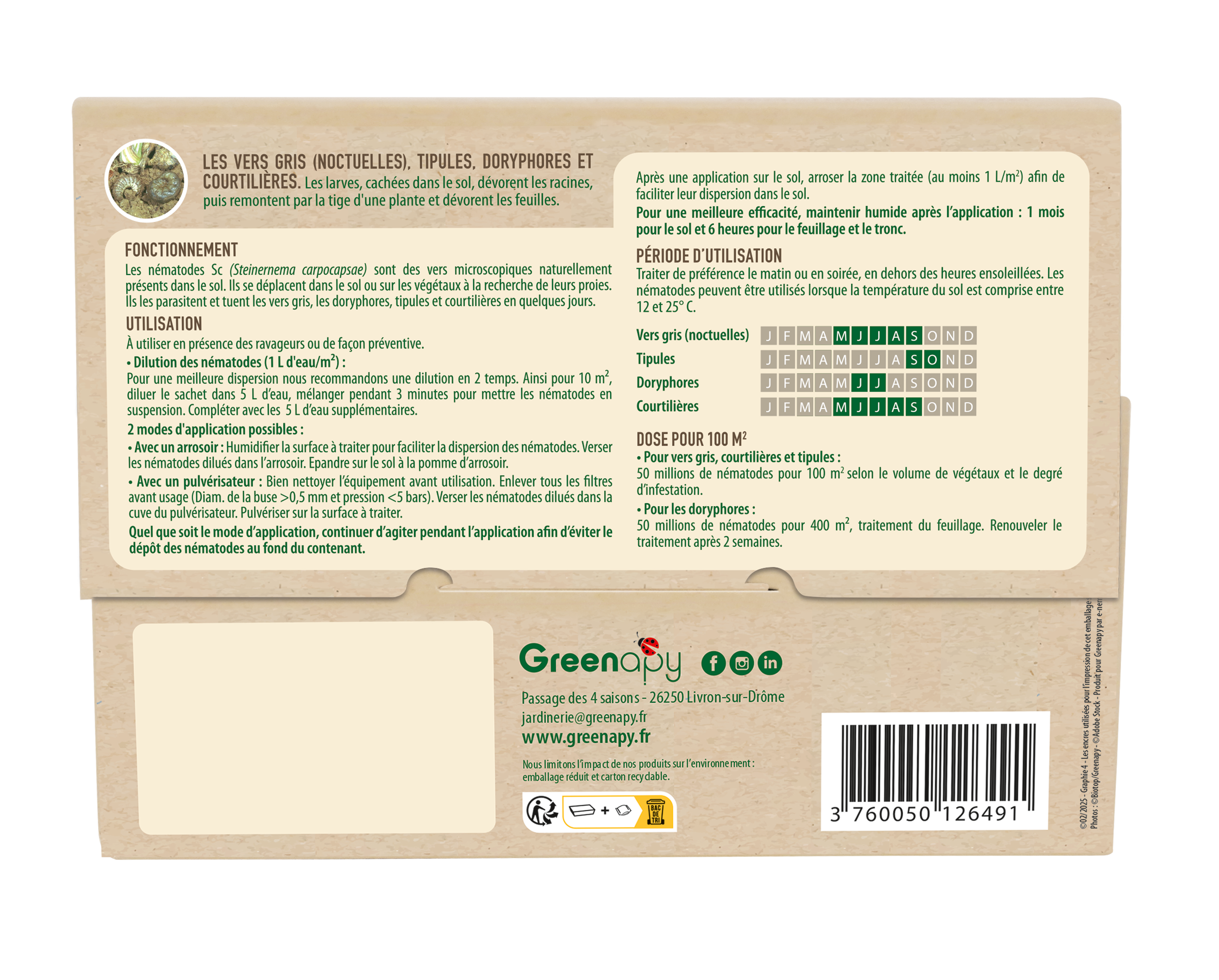Greenapy - Nématodes SC anti vers gris et doryphores Steinernema carpocapsae boîte de 50 millions - Greenapy - Image 9