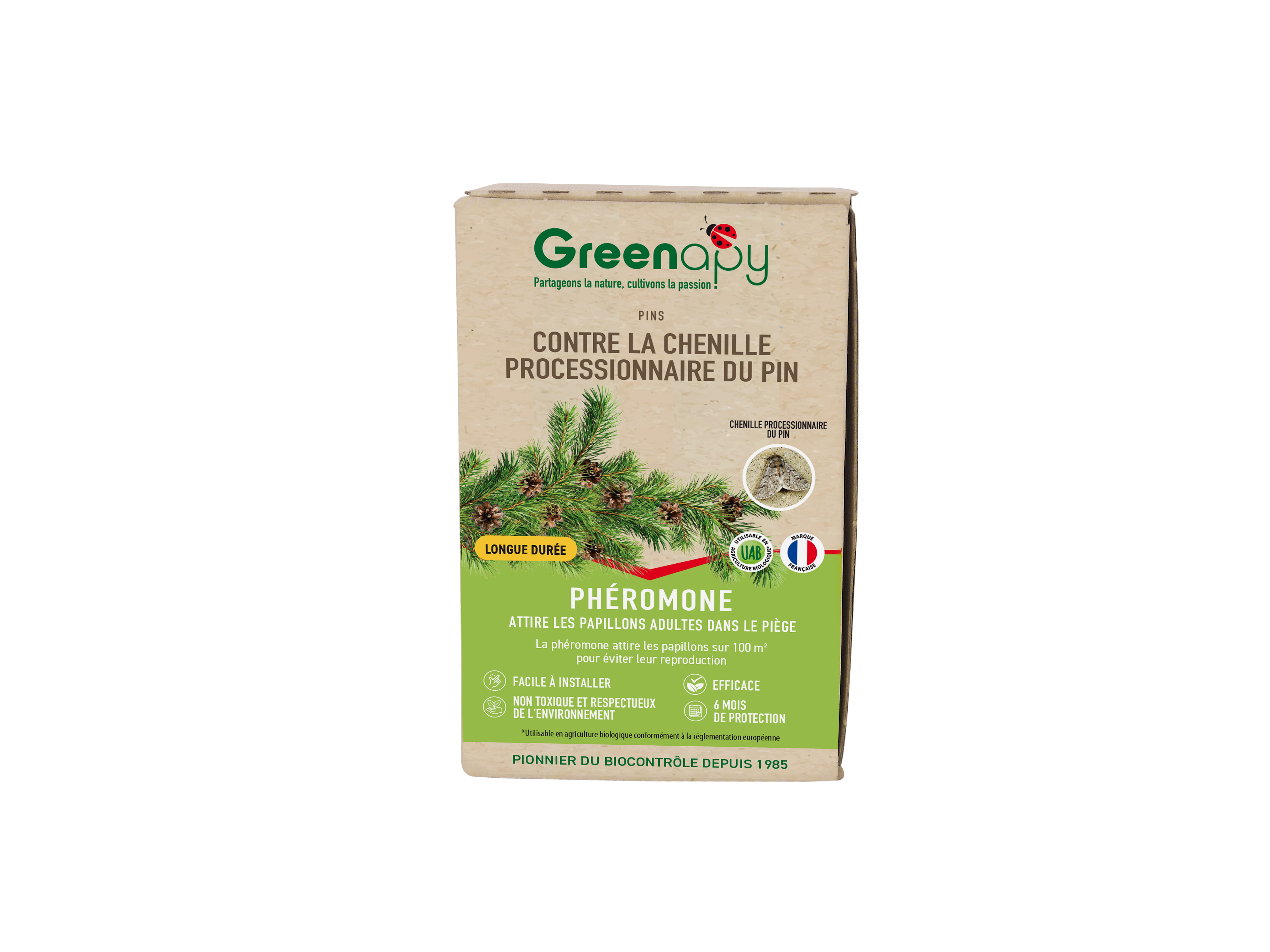 Greenapy - Phéromone Chenille processionnaire du pin Thaumetopoea pityocampa boîte d'1 capsule - Greenapy - Image 1