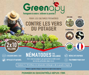 Greenapy - Nématodes anti-vers du sol universel 1 boîte pour 20 m² - Greenapy