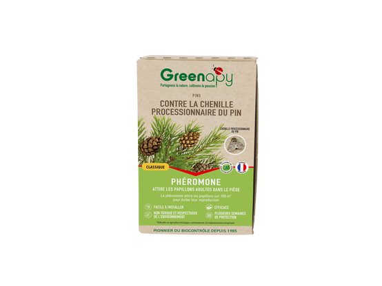 Greenapy - Phéromone chenille processionnaire du pin Thaumetopoea pityocampa boîte de 2 capsules – Greenapy - Image 1