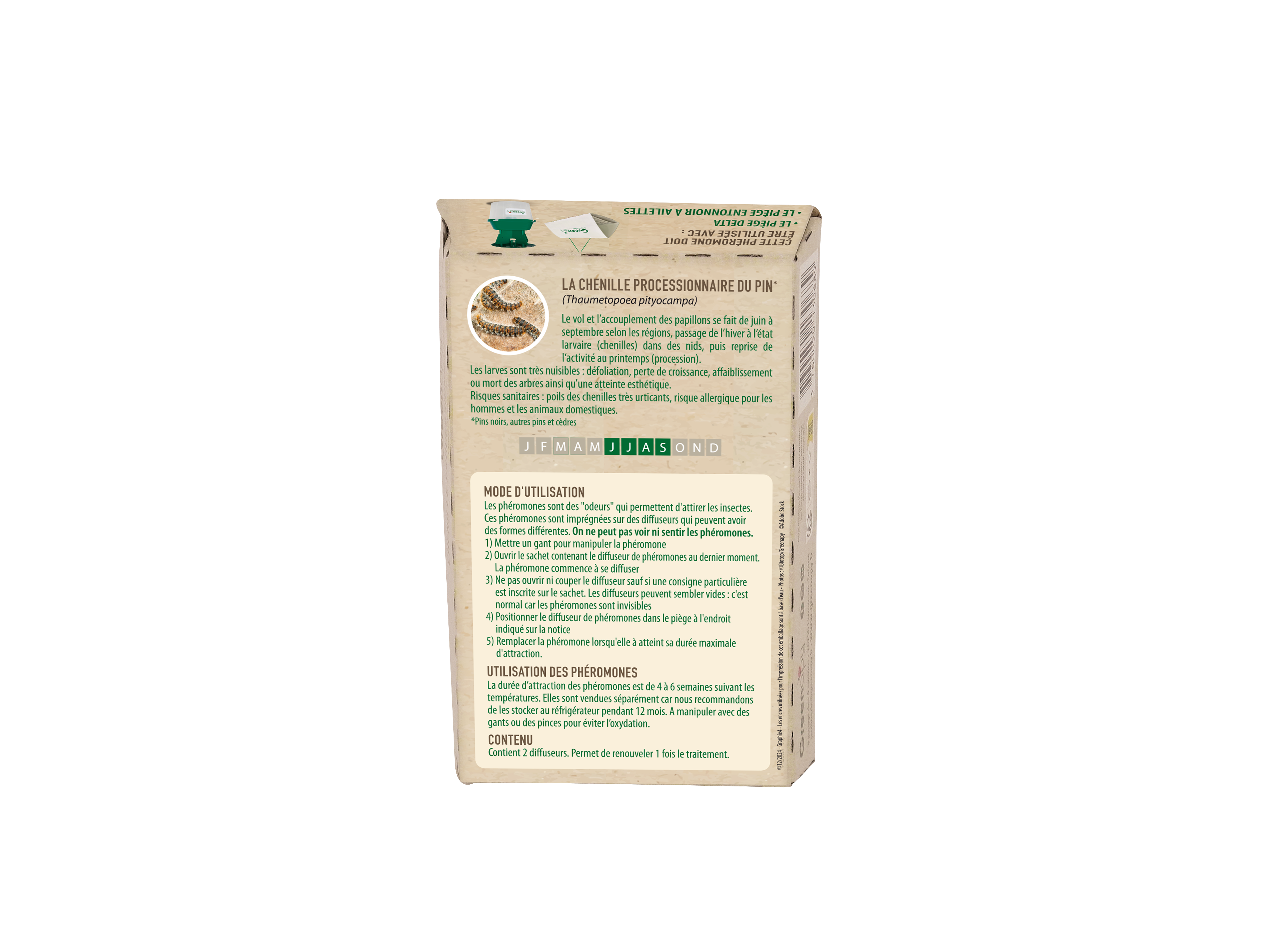 Greenapy - Phéromone chenille processionnaire du pin Thaumetopoea pityocampa boîte de 2 capsules – Greenapy - Image 7